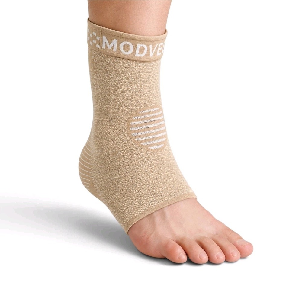 MODVEL Foot & Ankle Brace 2 Socks for Sprained Ankle Compression Sleeve Medium